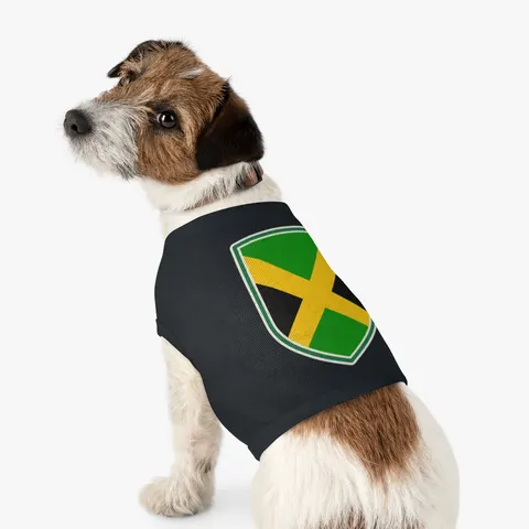 Jamaica Gold Cross Pet Tank Top — other view