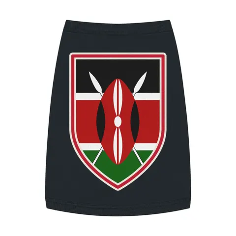 Kenya Black Red Green Stripes Pet Tank Top — front view