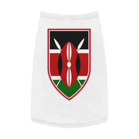 Kenya Black Red Green Stripes Pet Tank Top — front view