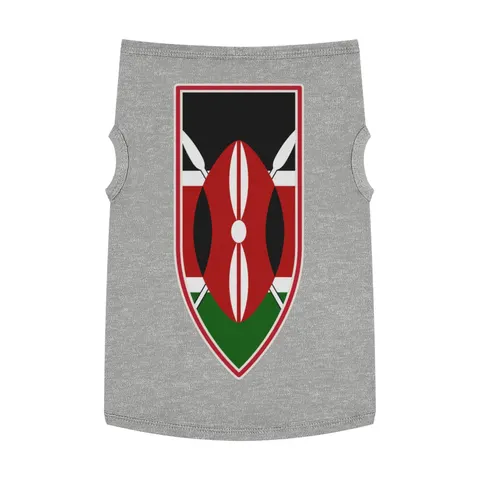 Kenya Black Red Green Stripes Pet Tank Top — front view
