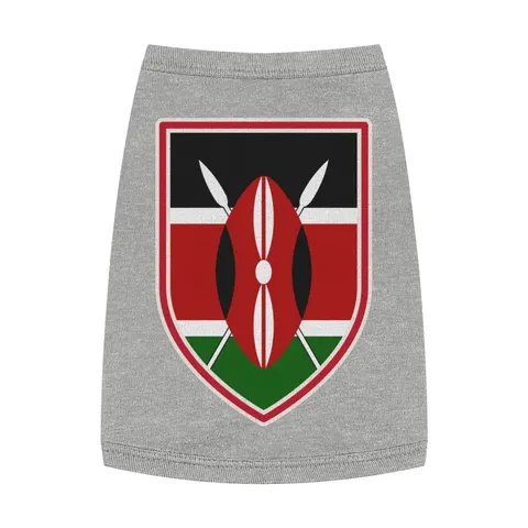 Kenya Black Red Green Stripes Pet Tank Top — front view