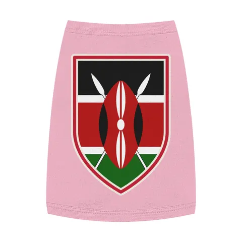 Kenya Black Red Green Stripes Pet Tank Top — front view