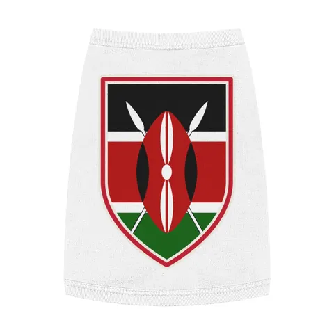 Kenya Black Red Green Stripes Pet Tank Top — front view