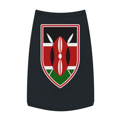 Kenya Black Red Green Stripes Pet Tank Top — front view