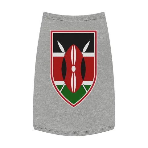 Kenya Black Red Green Stripes Pet Tank Top — front view
