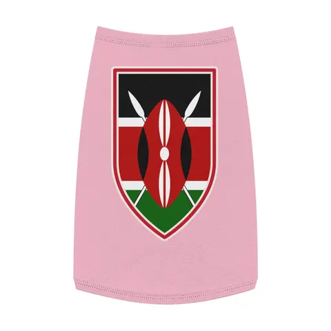 Kenya Black Red Green Stripes Pet Tank Top — front view