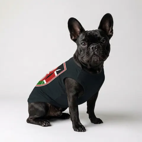 Kenya Black Red Green Stripes Pet Tank Top