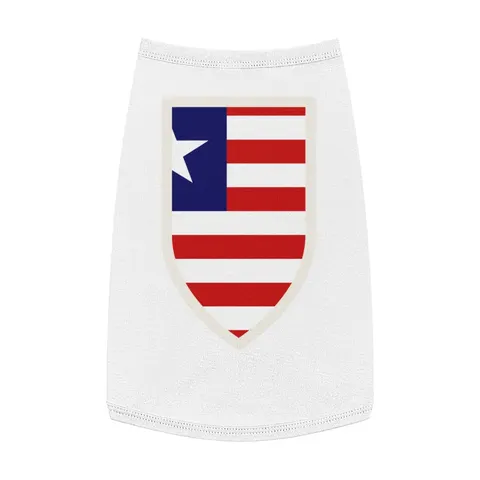 Liberia Stripes & Single Star Pet Tank Top — front view