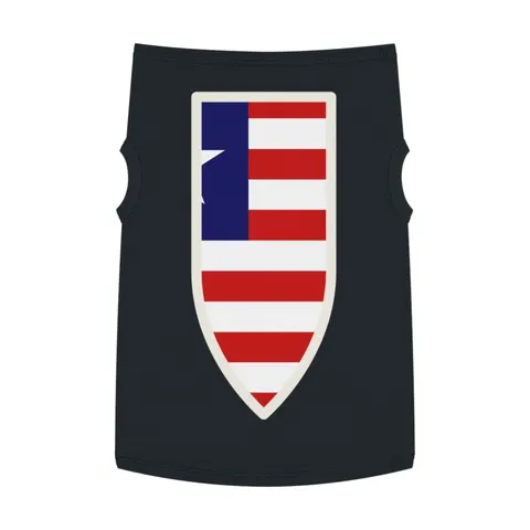 Liberia Stripes & Single Star Pet Tank Top — front view