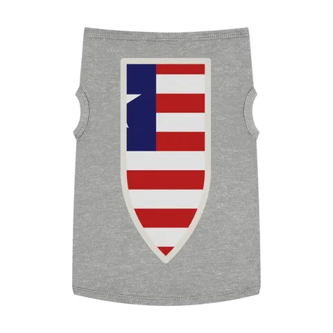 Liberia Stripes & Single Star Pet Tank Top — front view