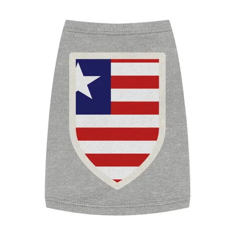 Liberia Stripes & Single Star Pet Tank Top — front view