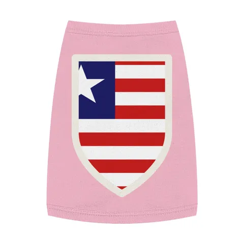 Liberia Stripes & Single Star Pet Tank Top — front view