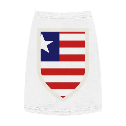Liberia Stripes & Single Star Pet Tank Top — front view