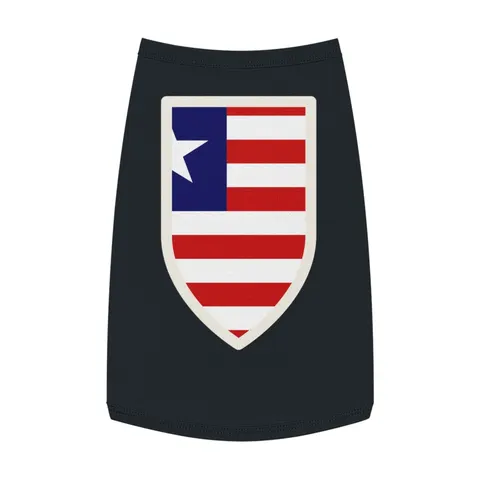 Liberia Stripes & Single Star Pet Tank Top — front view