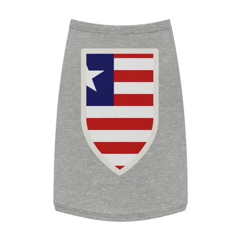 Liberia Stripes & Single Star Pet Tank Top — front view