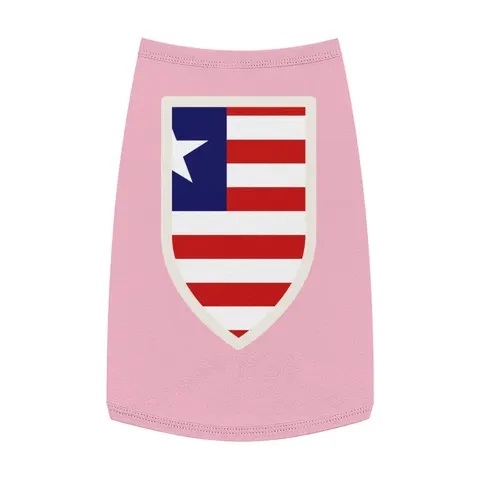 Liberia Stripes & Single Star Pet Tank Top — front view