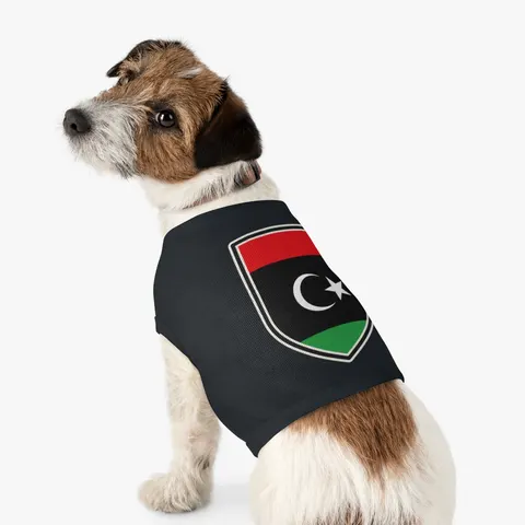 Libya Red Black Green Crescent Pet Tank Top — other view