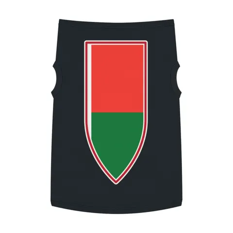 Madagascar White Red Green Pet Tank Top — front view