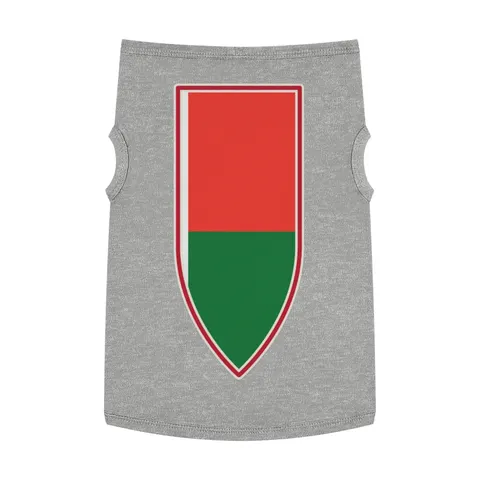 Madagascar White Red Green Pet Tank Top — front view