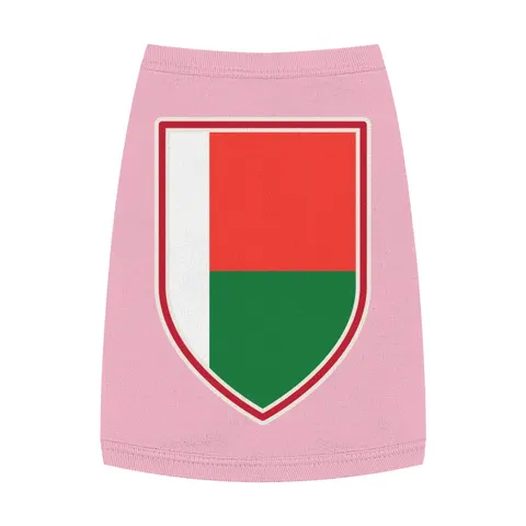 Madagascar White Red Green Pet Tank Top — front view