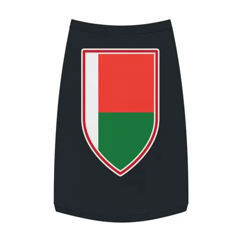 Madagascar White Red Green Pet Tank Top — front view