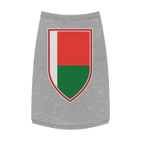 Madagascar White Red Green Pet Tank Top — front view