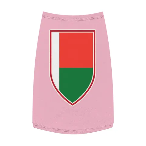 Madagascar White Red Green Pet Tank Top — front view