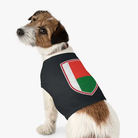 Madagascar White Red Green Pet Tank Top — other view