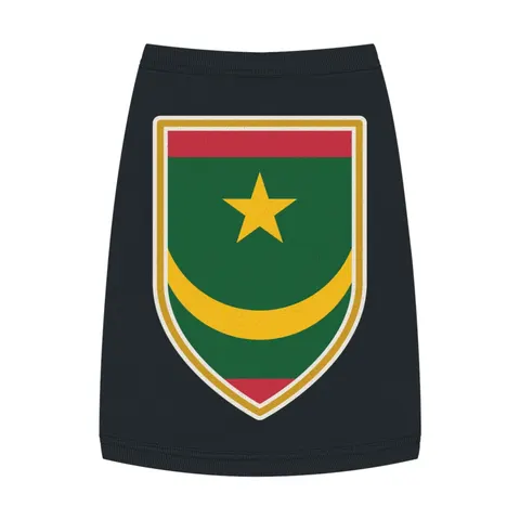Mauritania Green Gold Crescent Pet Tank Top — front view