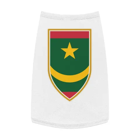 Mauritania Green Gold Crescent Pet Tank Top — front view