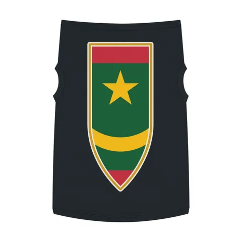 Mauritania Green Gold Crescent Pet Tank Top — front view