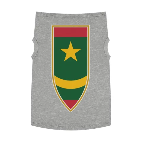 Mauritania Green Gold Crescent Pet Tank Top — front view