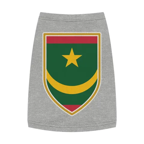Mauritania Green Gold Crescent Pet Tank Top — front view