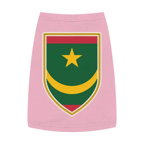 Mauritania Green Gold Crescent Pet Tank Top — front view