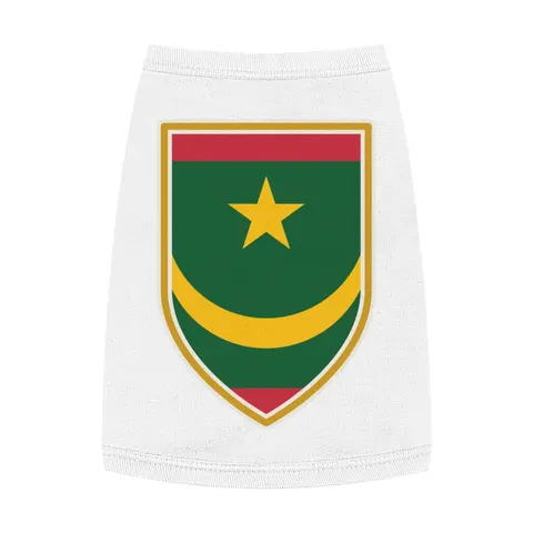 Mauritania Green Gold Crescent Pet Tank Top — front view