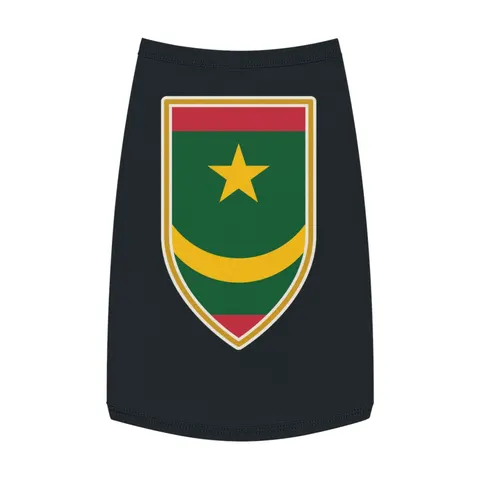 Mauritania Green Gold Crescent Pet Tank Top — front view