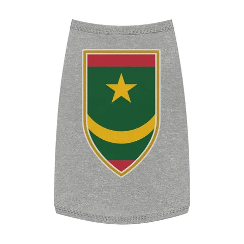 Mauritania Green Gold Crescent Pet Tank Top — front view