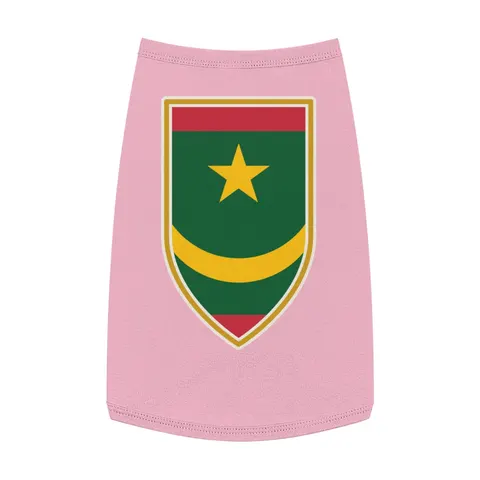 Mauritania Green Gold Crescent Pet Tank Top — front view