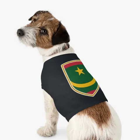 Mauritania Green Gold Crescent Pet Tank Top — other view