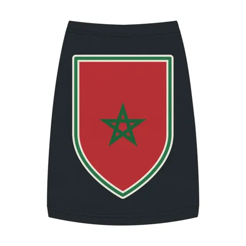 Morocco Red Green Star Pet Tank Top — front view