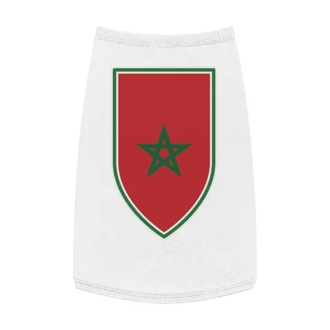 Morocco Red Green Star Pet Tank Top — front view