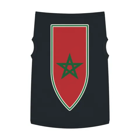 Morocco Red Green Star Pet Tank Top — front view