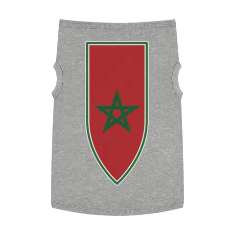 Morocco Red Green Star Pet Tank Top — front view