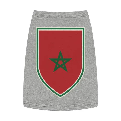 Morocco Red Green Star Pet Tank Top — front view