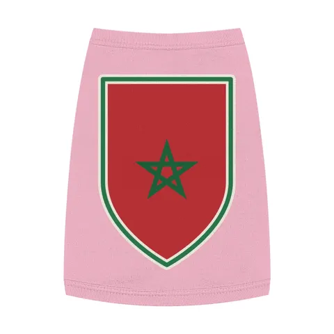 Morocco Red Green Star Pet Tank Top — front view