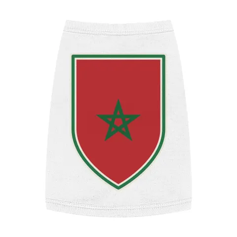 Morocco Red Green Star Pet Tank Top — front view