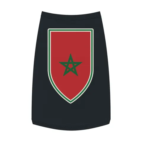 Morocco Red Green Star Pet Tank Top — front view