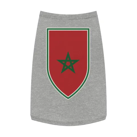 Morocco Red Green Star Pet Tank Top — front view