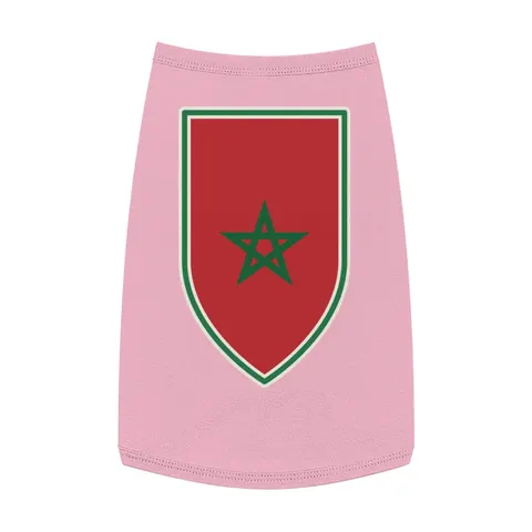 Morocco Red Green Star Pet Tank Top — front view