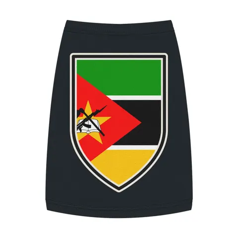 Mozambique Green Black Yellow Pet Tank Top — front view